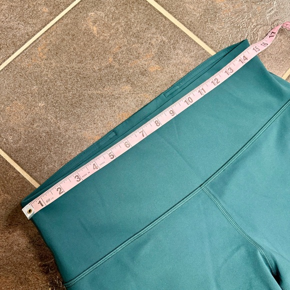 Lululemon Align High Rise Mini Flare Pants Stretchy Workout Yoga Teal Green 12 - Picture 5 of 9